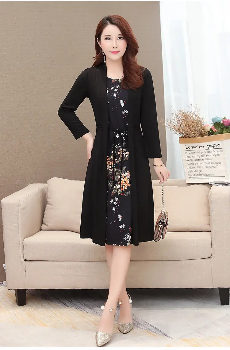Elegant Maroon Floral Belted Dress for Women — feature 12