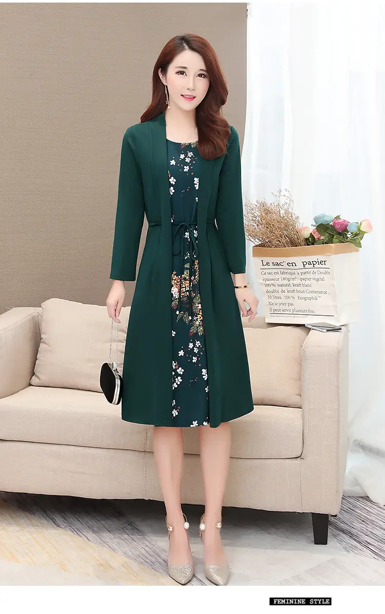 Elegant Maroon Floral Belted Dress for Women — feature 4