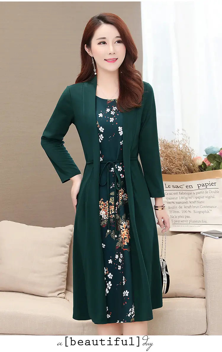Elegant Maroon Floral Belted Dress for Women — feature 7