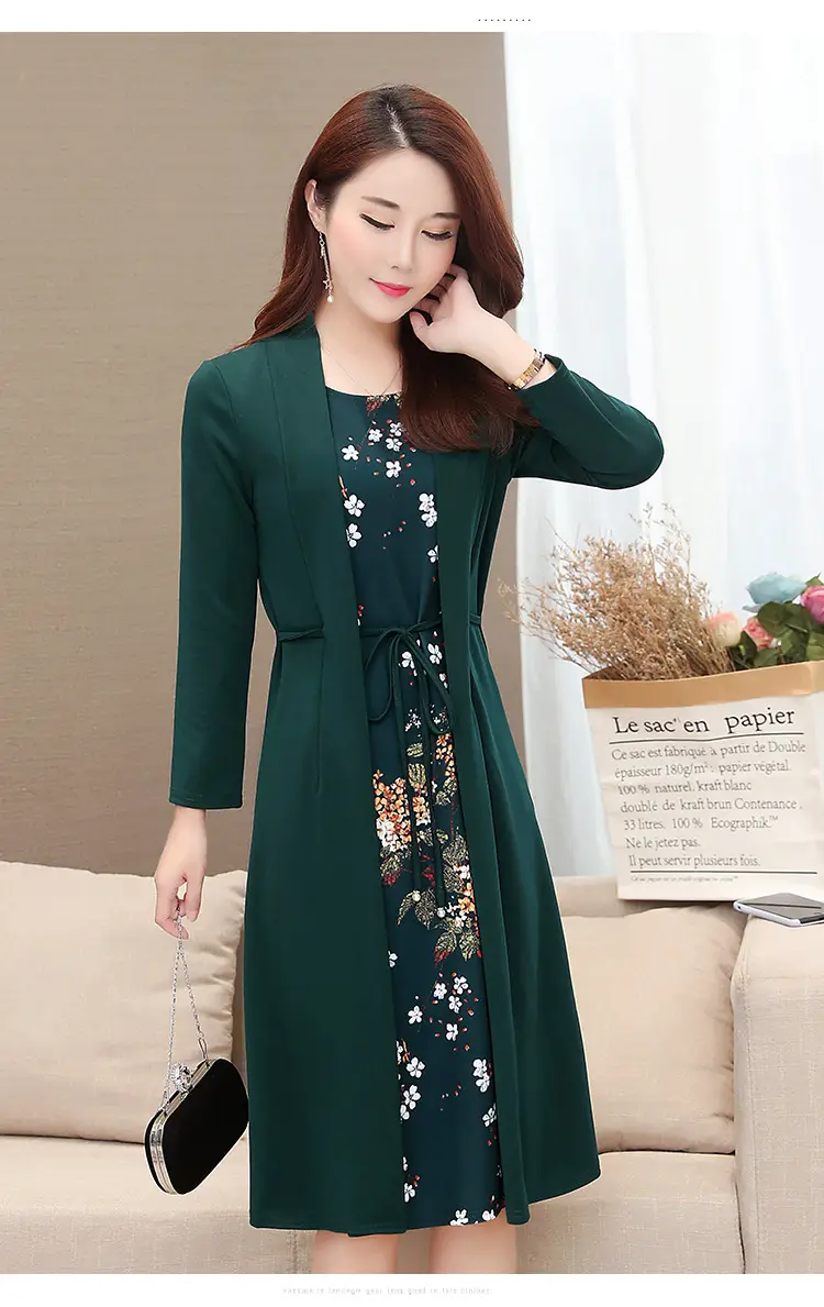 Elegant Maroon Floral Belted Dress for Women — feature 8