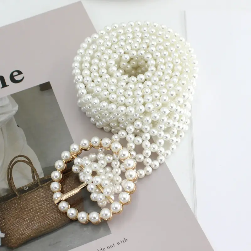 Women's Pearl Buckle Waist Decorative Hair Band Set - Image 4