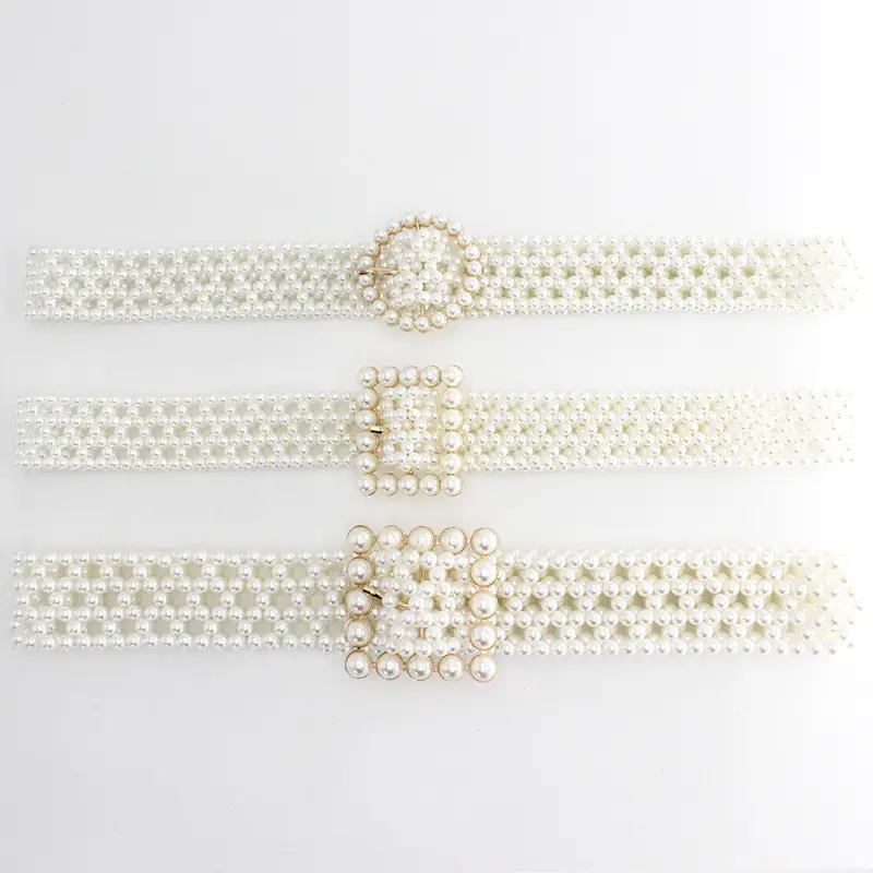 Women's Pearl Buckle Waist Decorative Hair Band Set - Image 5