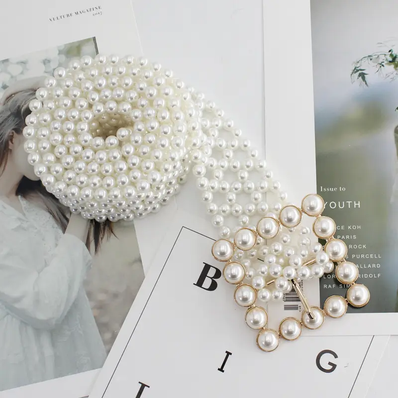 Women's Pearl Buckle Waist Decorative Hair Band Set - Image 3
