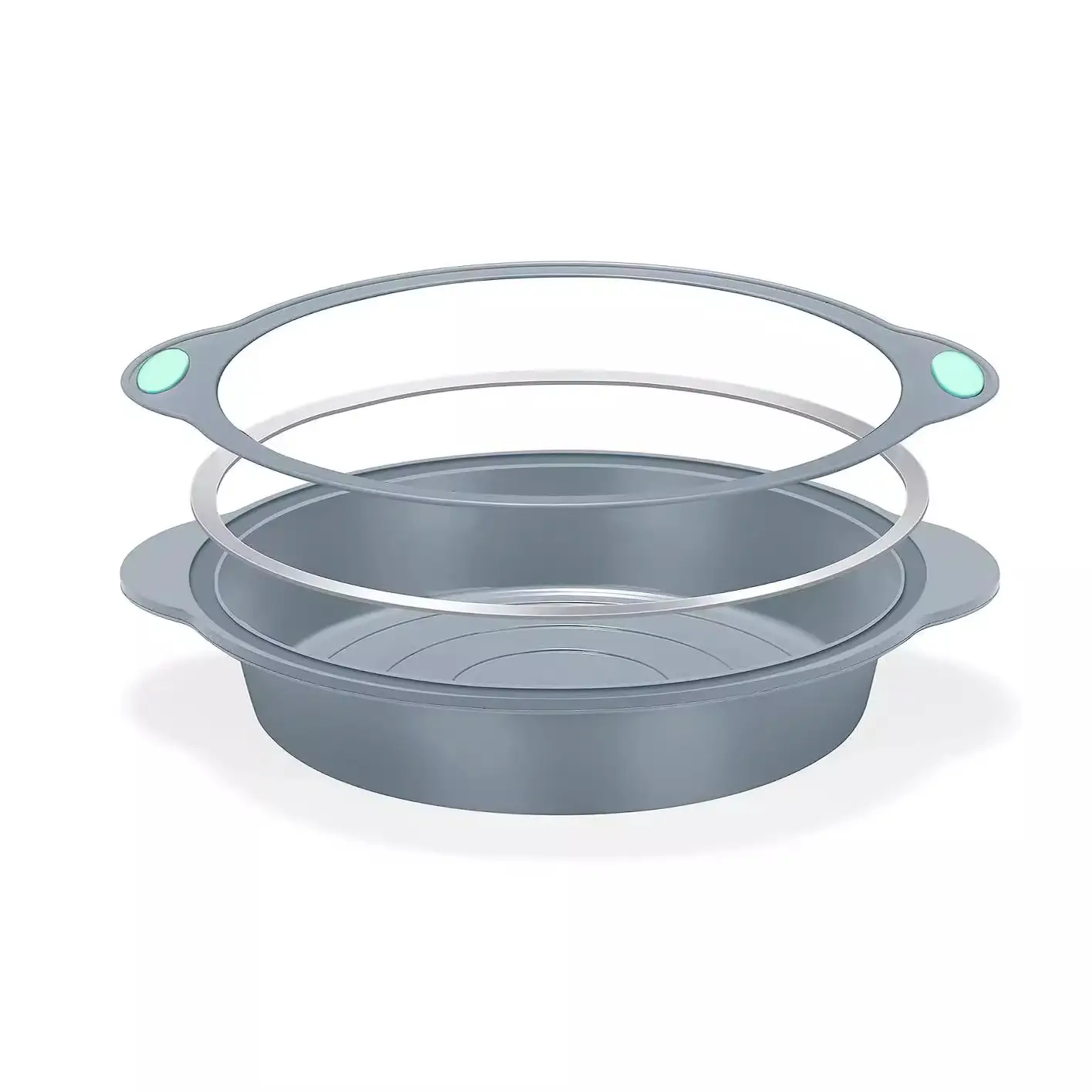 Steel Ring Silicone Cake Pan 9" Two Color - Image 9