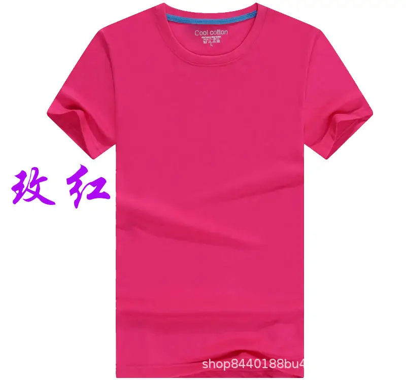 Red Cotton T-Shirts for Men Women Custom Print - Image 13