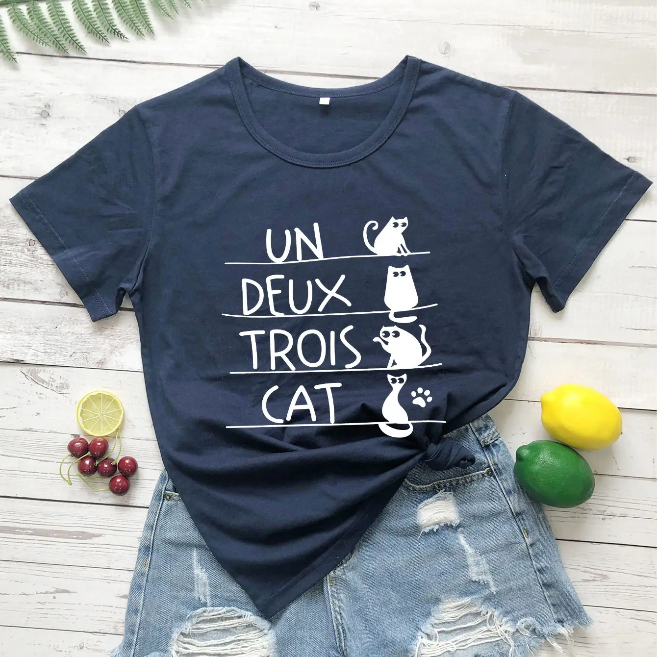 UN DEUX TROIS CAT Cat Print T-Shirt Yellow - Image 11