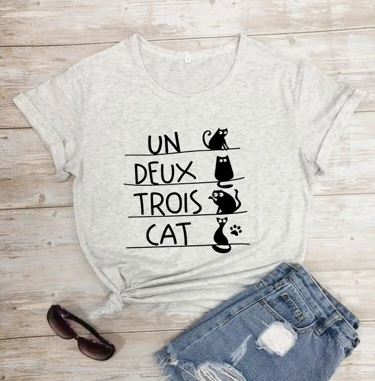 UN DEUX TROIS CAT Cat Print T-Shirt Yellow - Image 13