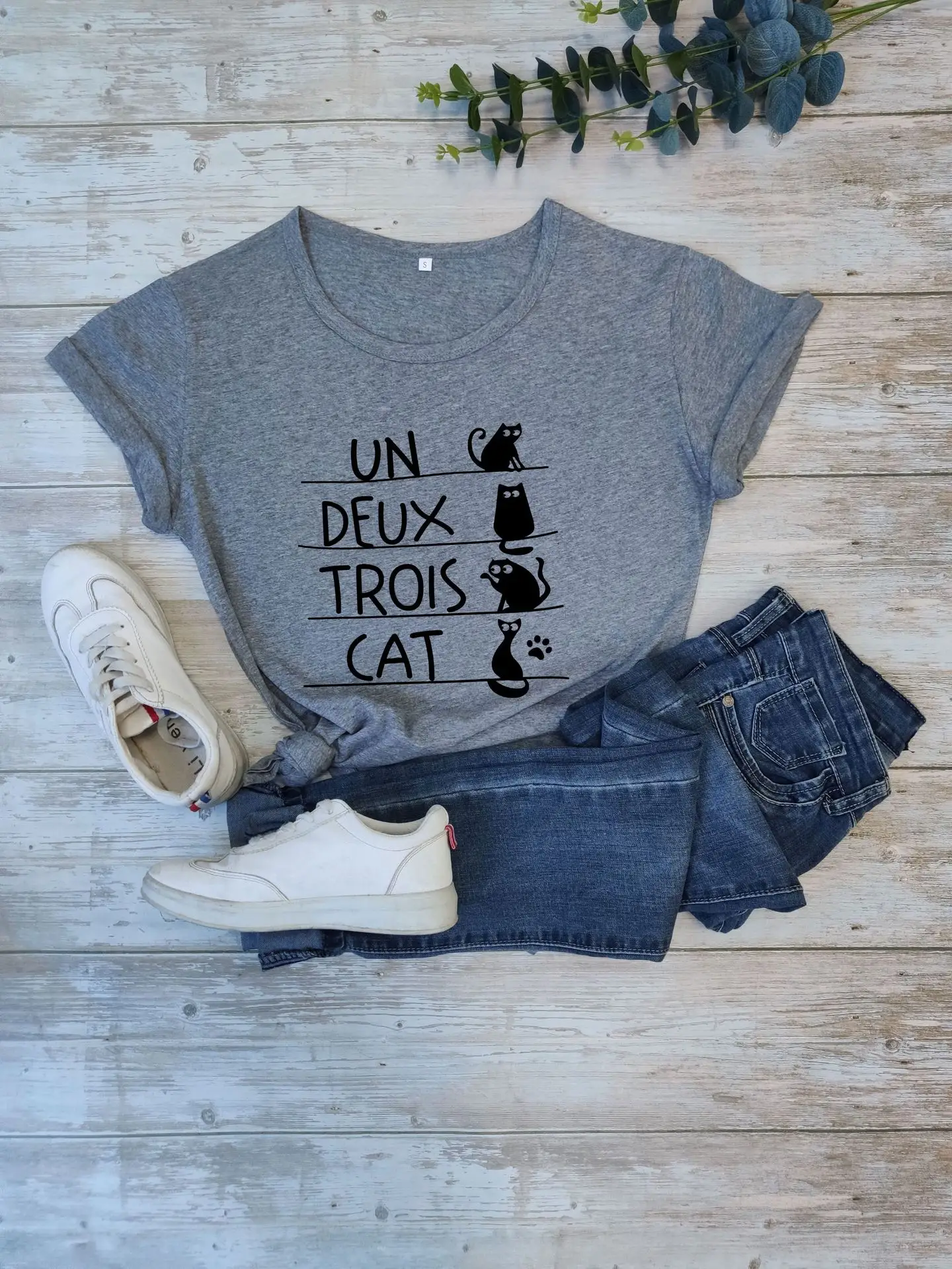 UN DEUX TROIS CAT Cat Print T-Shirt Yellow - Image 9
