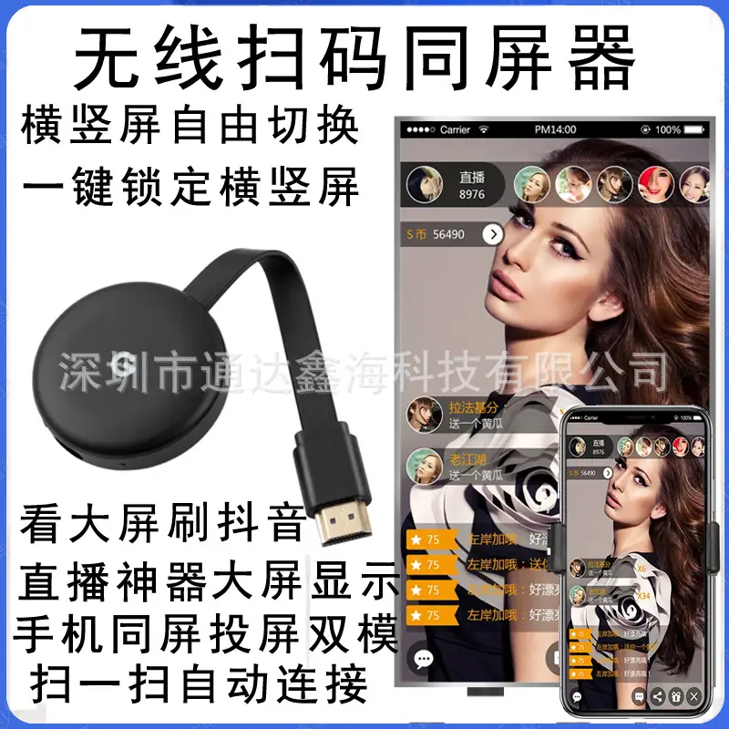 Wireless HDMI Screen Pusher Anycast Black - Image 3