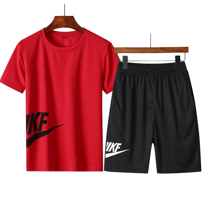 Men Nike Yellow Black Running Shorts Set - Image 3
