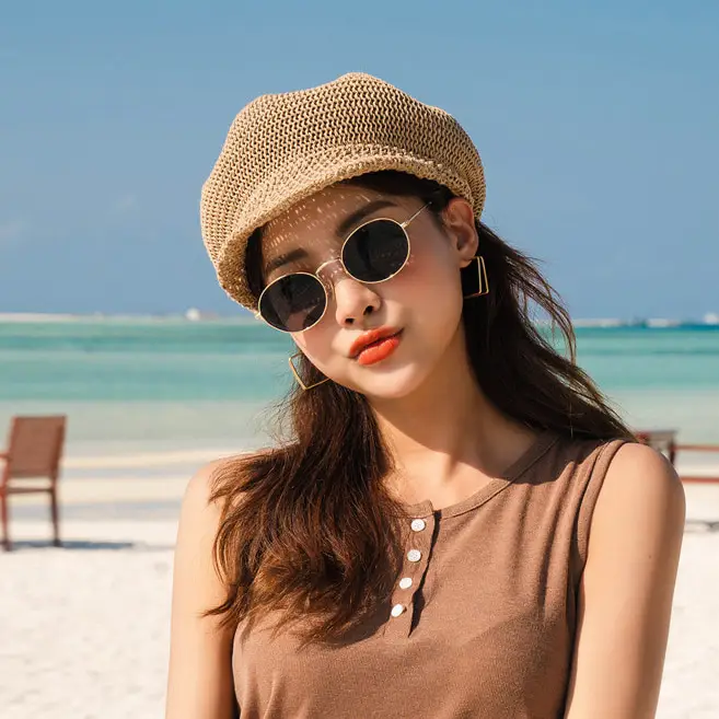 Women's Korean-style Straw Beret Hats All Colors - Image 8