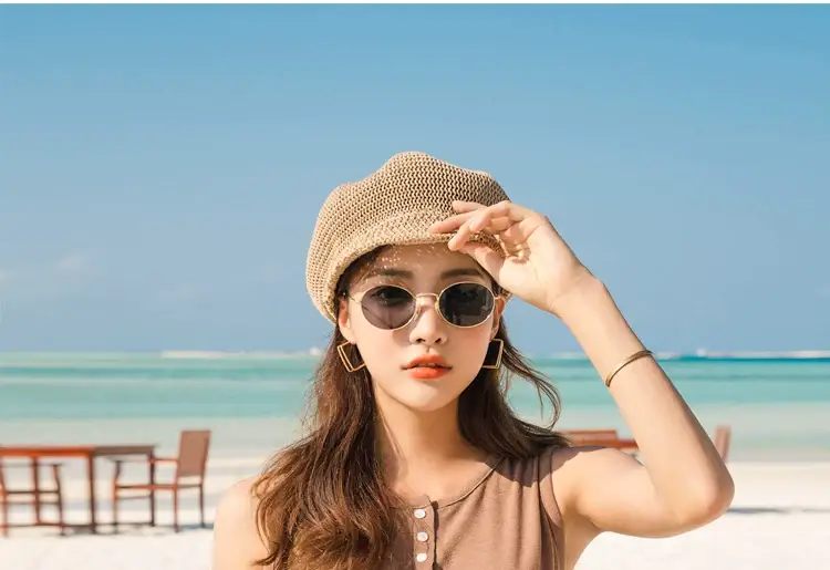 Women's Korean-style Straw Beret Hats All Colors — feature 12
