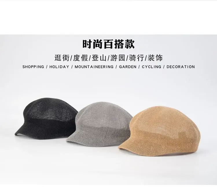 Women's Korean-style Straw Beret Hats All Colors — feature 7
