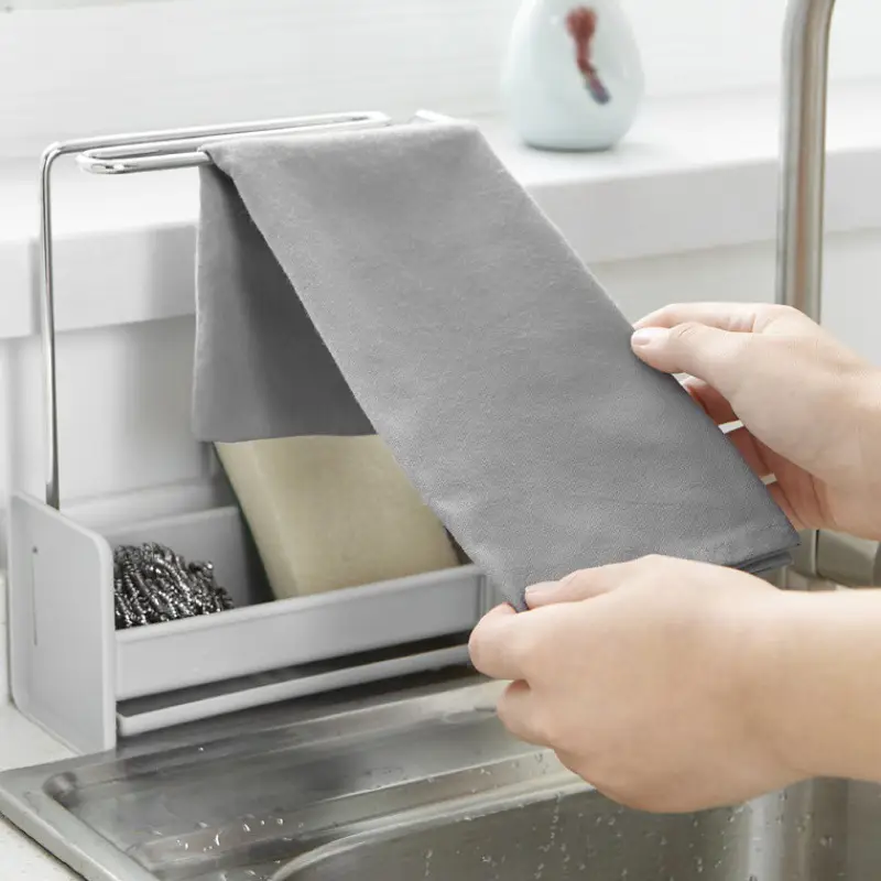 Kitchen Sponge Drainage Rack Stainless Steel Storage - Image 4