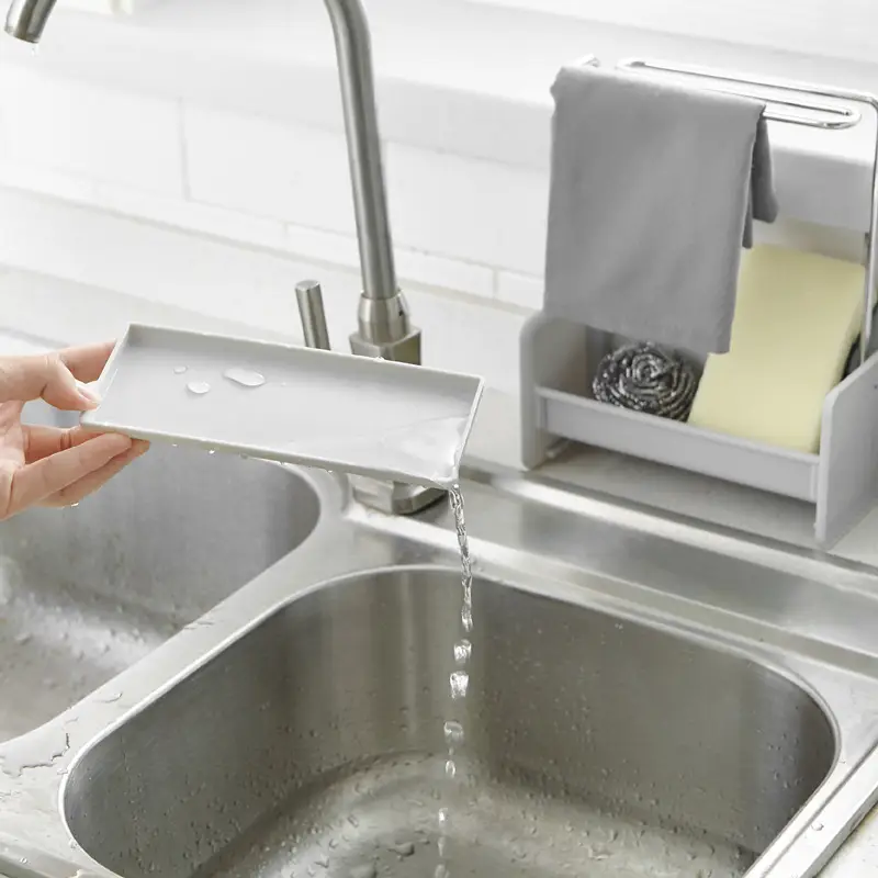 Kitchen Sponge Drainage Rack Stainless Steel Storage - Image 5
