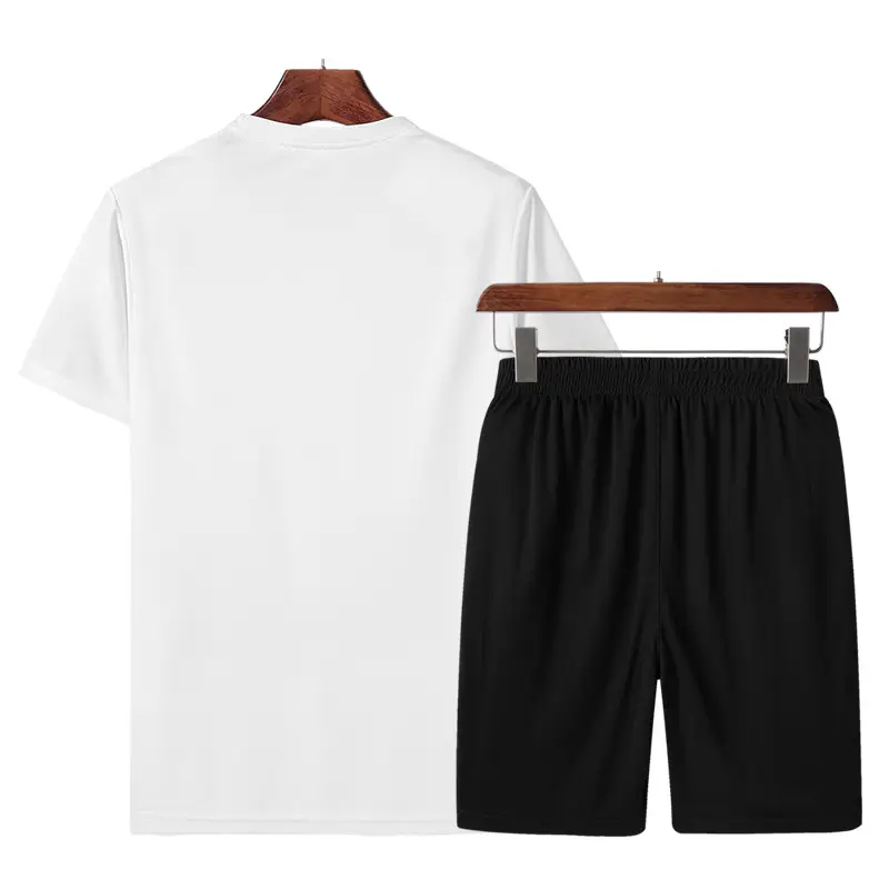 Men 2020 Summer Black Printed Shorts Set with T-Shirt - Image 20