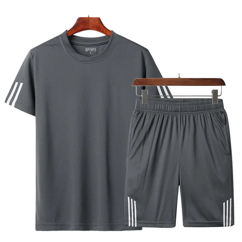 Men 2020 Summer Black Printed Shorts Set with T-Shirt - Image 13