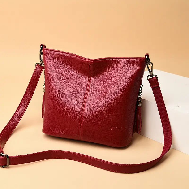 Purple Tassel Shoulder Bag for Women