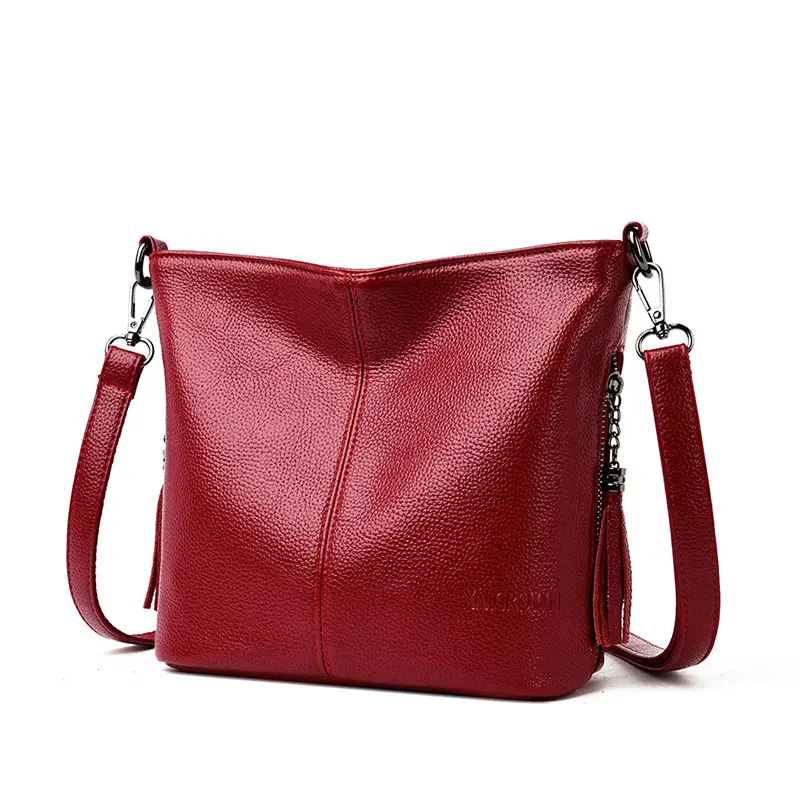 Purple Tassel Shoulder Bag for Women
