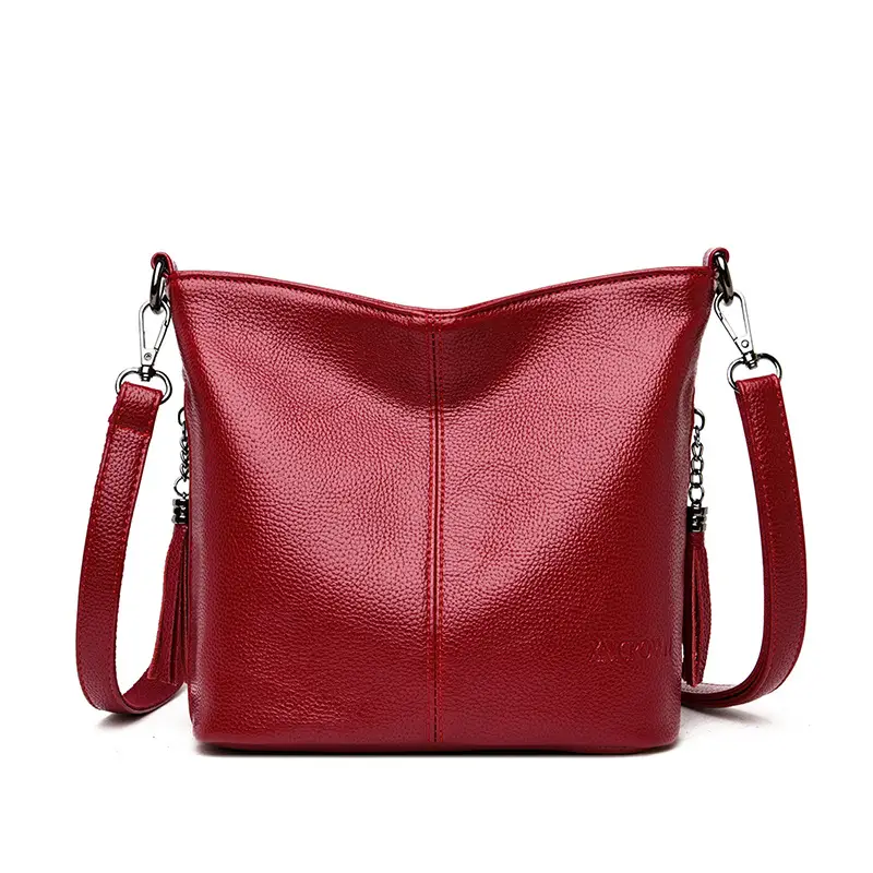 Purple Tassel Shoulder Bag for Women