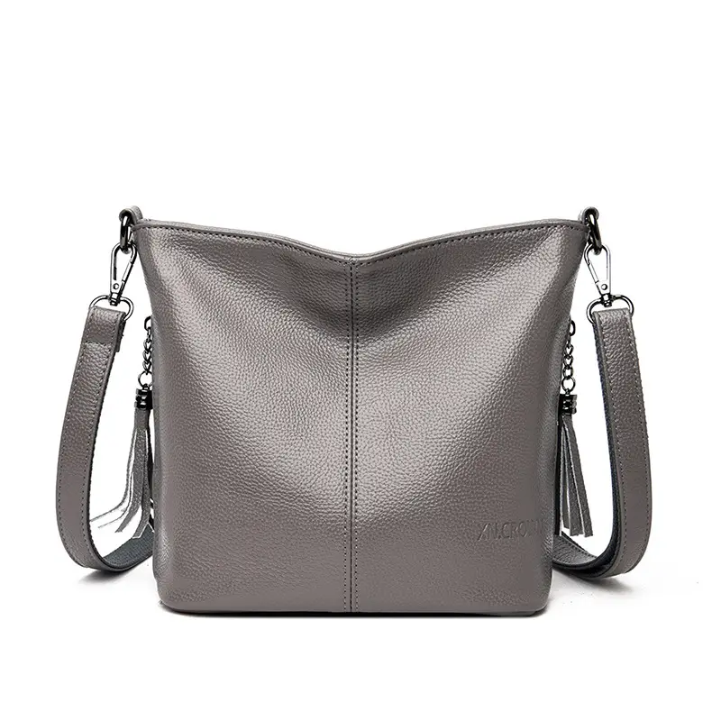 Purple Tassel Shoulder Bag for Women