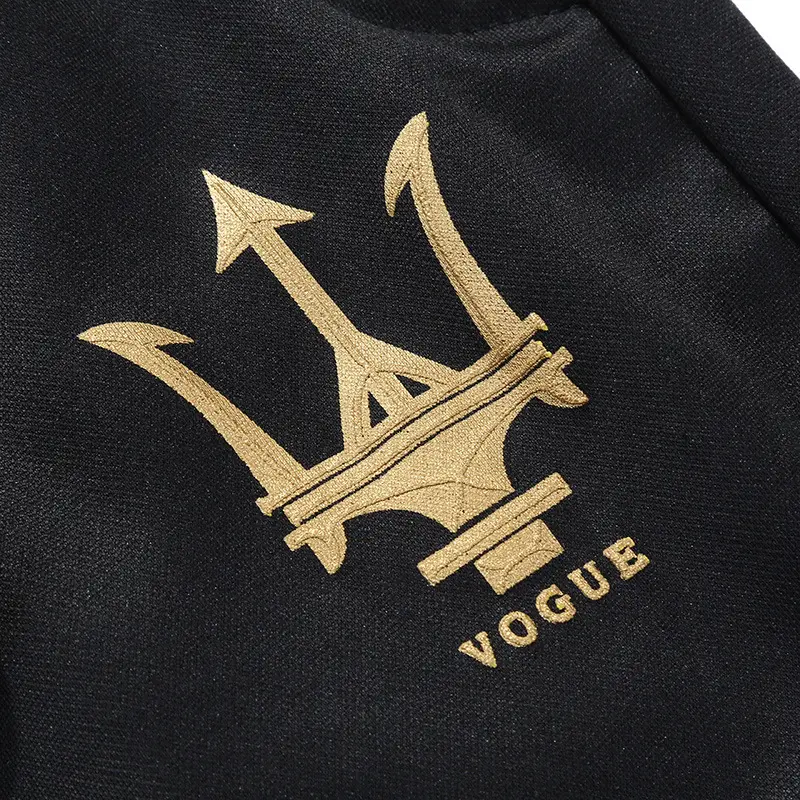 Men Navy Blue Cotton Cropped Trousers with Logo