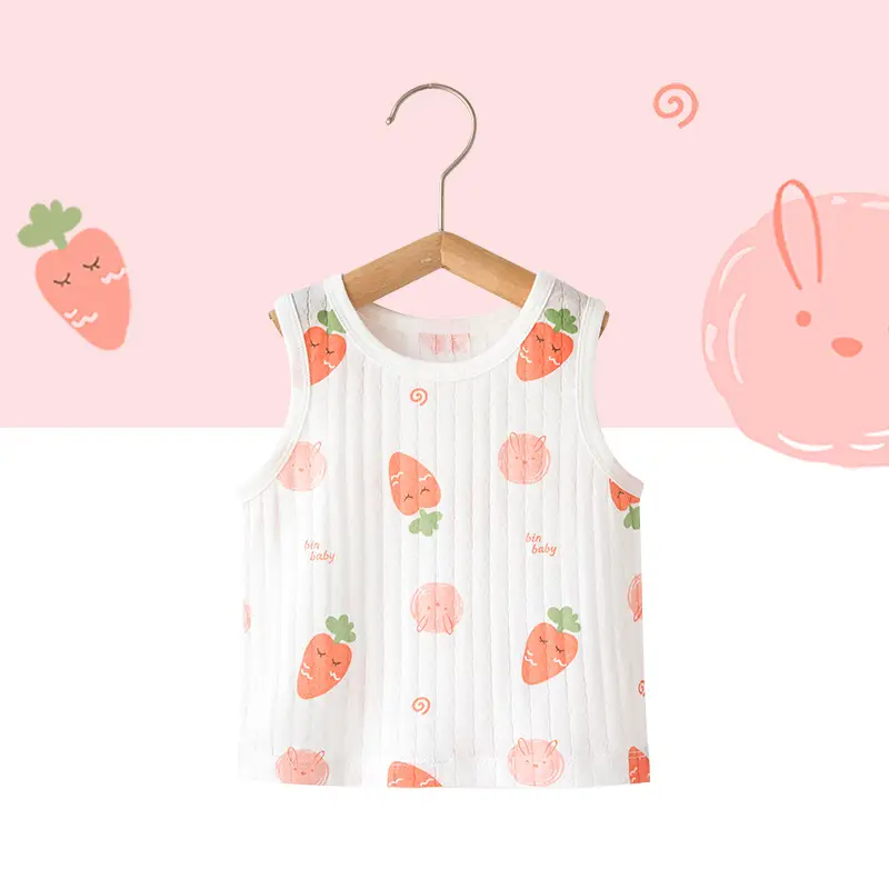 White Cotton Sleeveless Baby Dress with Cute Embroidery - Image 2