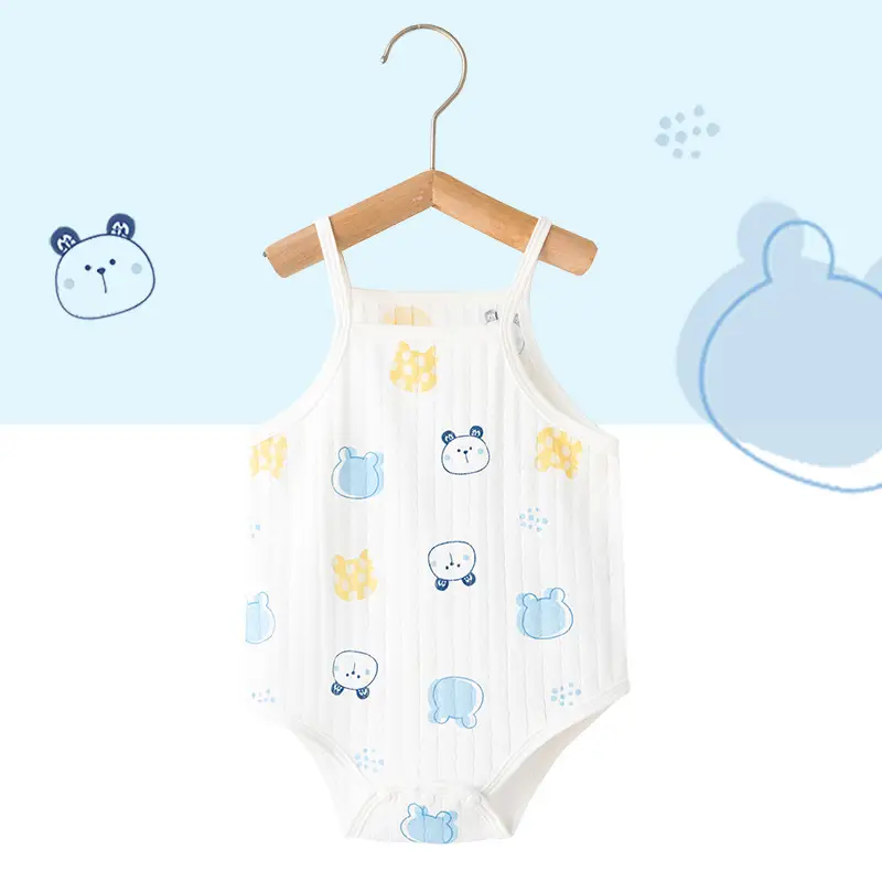 White Cotton Sleeveless Baby Dress with Cute Embroidery - Image 20