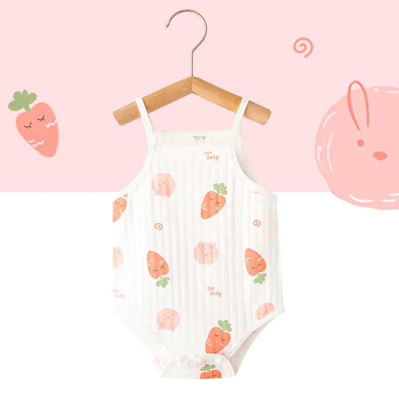 White Cotton Sleeveless Baby Dress with Cute Embroidery - Image 21