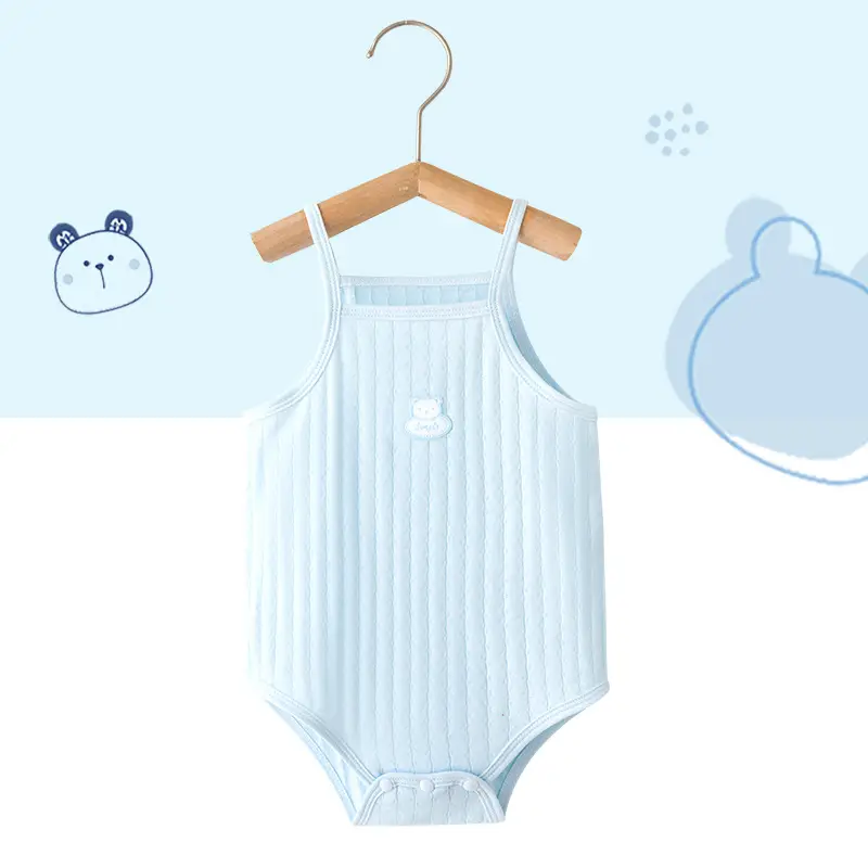 White Cotton Sleeveless Baby Dress with Cute Embroidery - Image 24