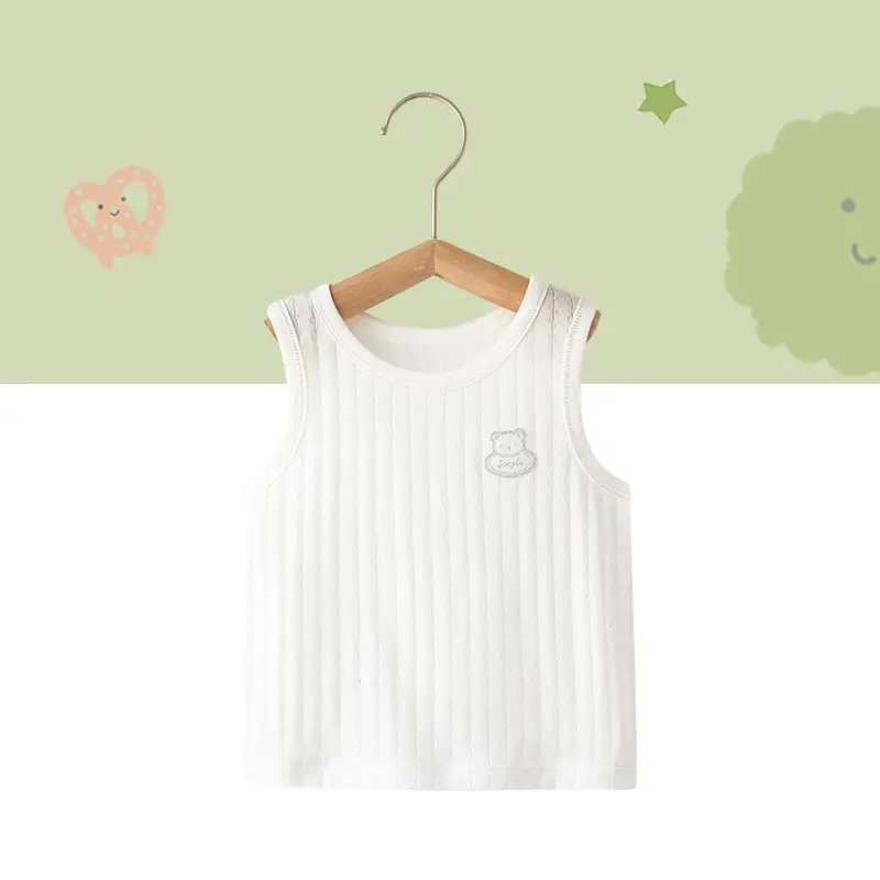 White Cotton Sleeveless Baby Dress with Cute Embroidery - Image 7