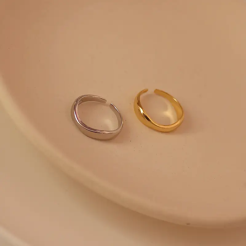 925 Sterling Silver Women's Adjustable Wave Ring