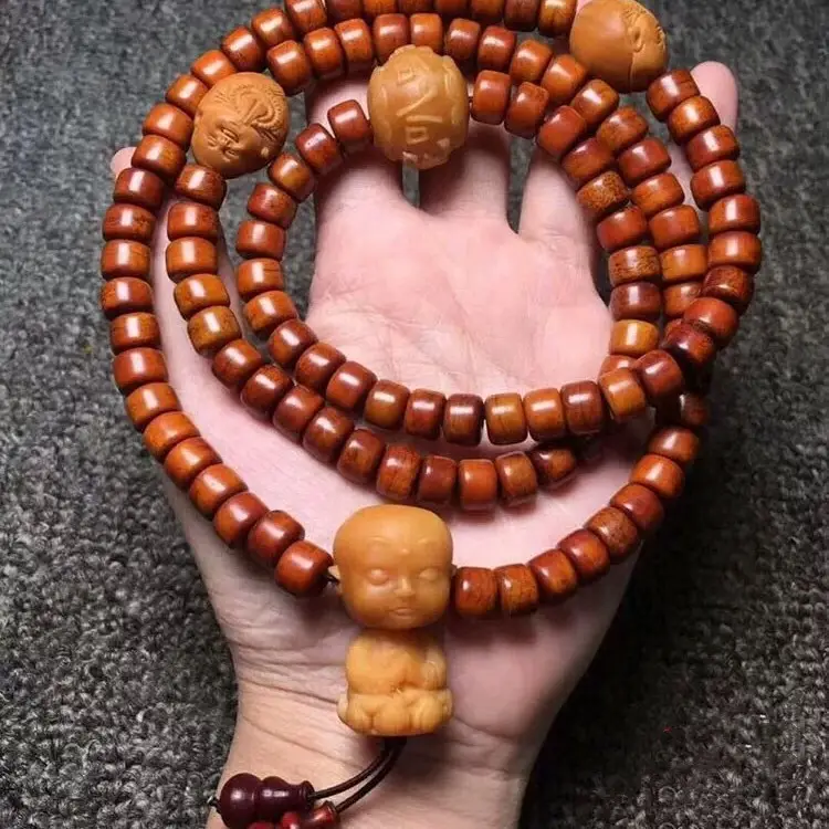 Xizang Yak Bone Bracelet with 108 Beads Old Material - Image 4