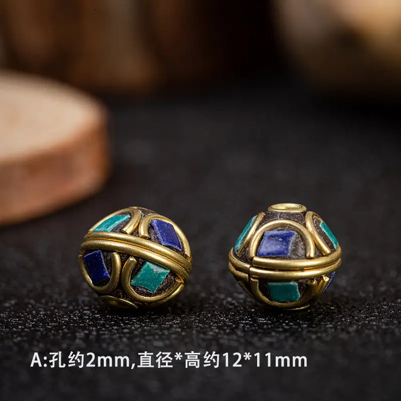Nepal Brass Iced Beads for DIY Jewelry - Image 11