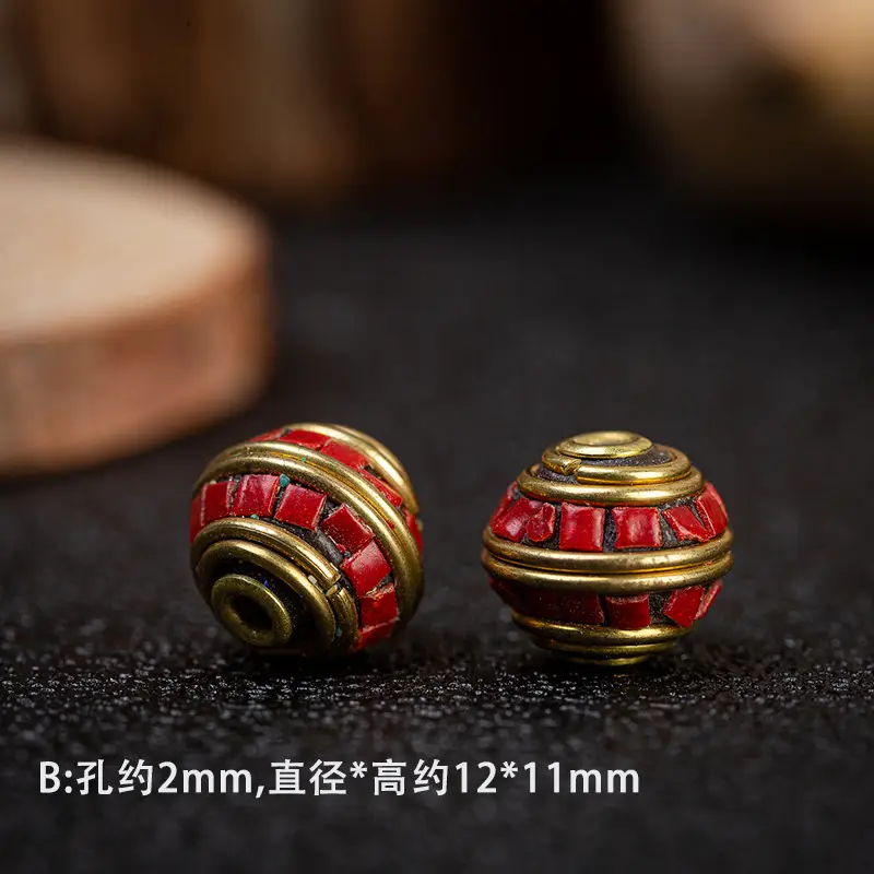 Nepal Brass Iced Beads for DIY Jewelry - Image 12