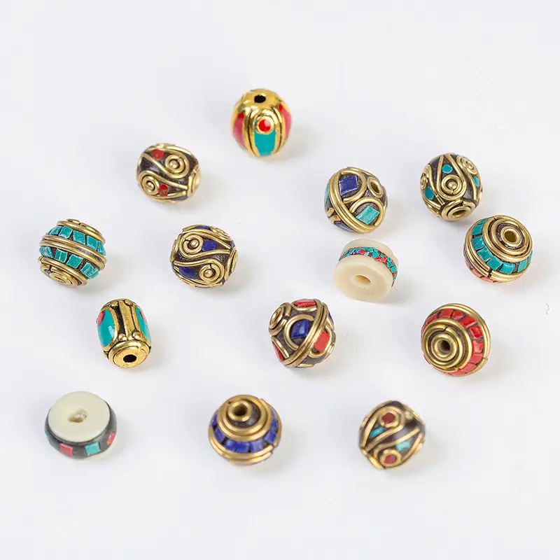 Nepal Brass Iced Beads for DIY Jewelry - Image 14