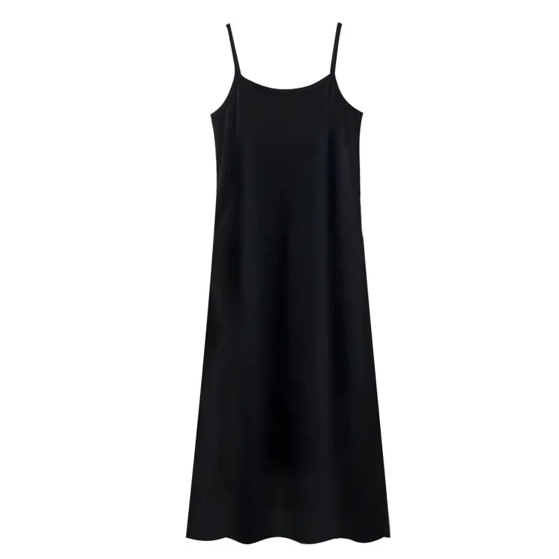 2024 New Modal Sling Skirt Grey Long Dress Women