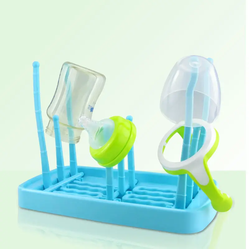 Baby Bottle Drying Rack Blue Dust Proof Storage - Image 5