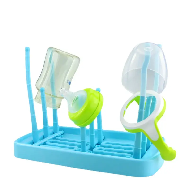 Baby Bottle Drying Rack Blue Dust Proof Storage - Image 6