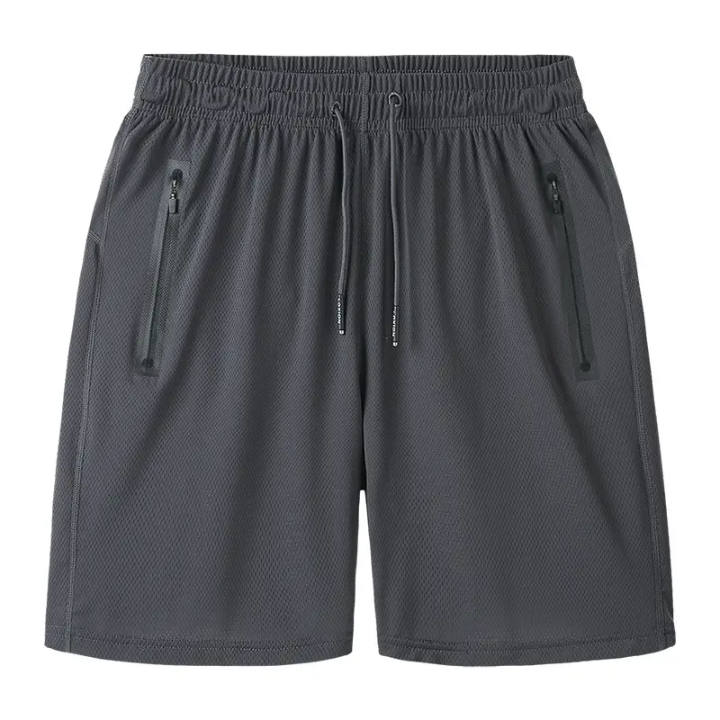 Men's Warp Knitted Ice Silk Shorts Navy Blue L-9XL