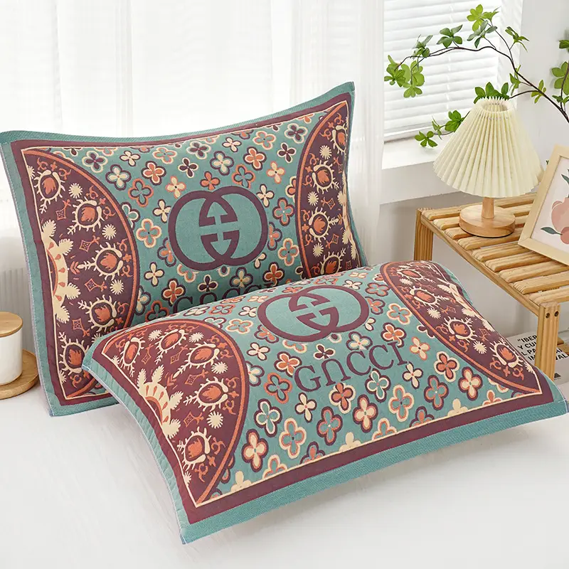 Cotton Multi-Layer Pillow Towel with Cartoon Pattern - Image 13