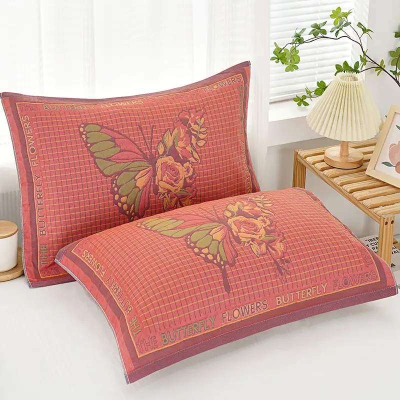 Cotton Multi-Layer Pillow Towel with Cartoon Pattern - Image 3