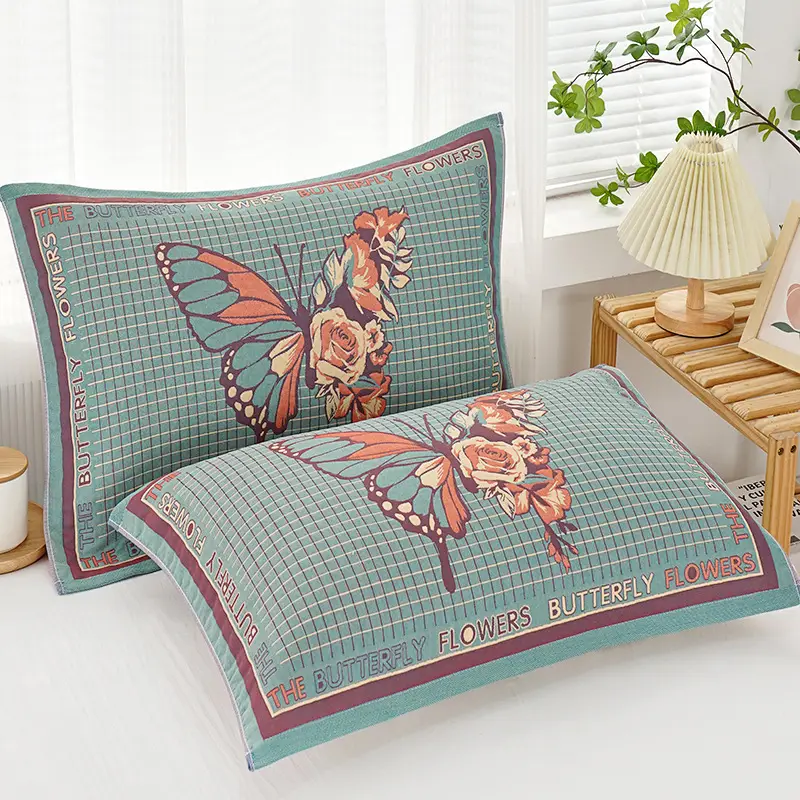 Cotton Multi-Layer Pillow Towel with Cartoon Pattern - Image 4