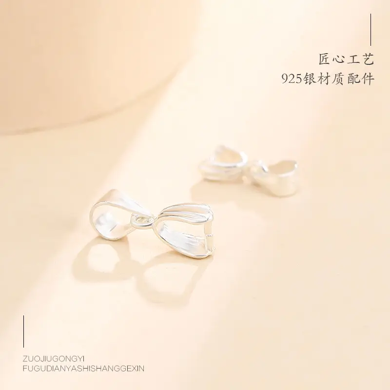 S925 Sterling Silver Melon Button Jade Pendant Clip Buckle - Image 5