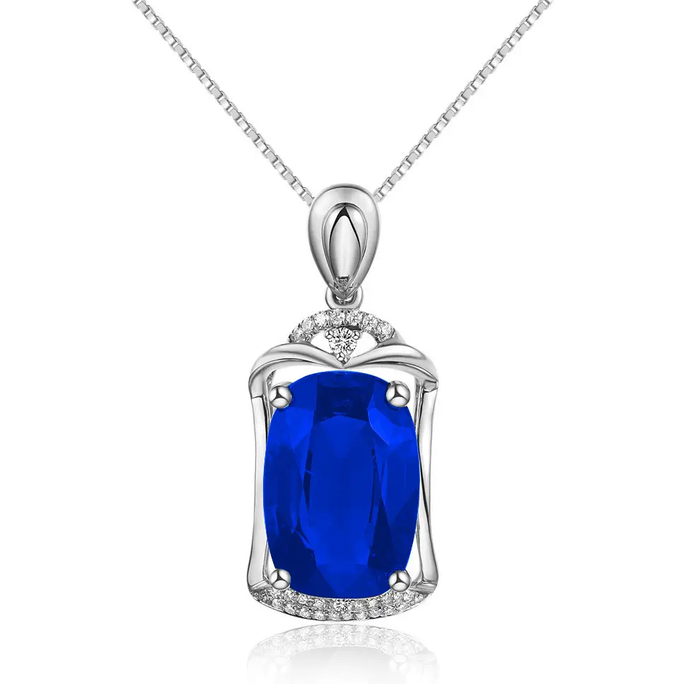 18K Rose Gold Tourmaline Pendant Necklace Red Ruby Color