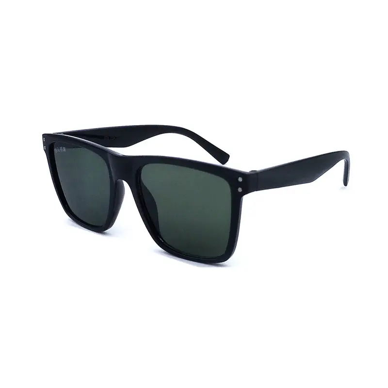 Men's Square Frame Mirror Glass Sunglasses - Image 9