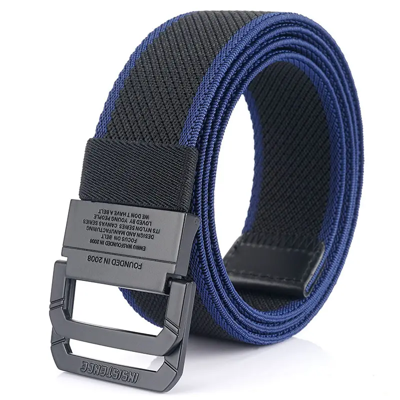Men's Canvas Woven Belt Black Brown 120mm - Image 10