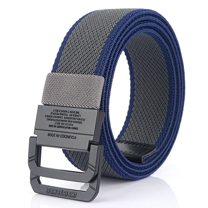 Men's Canvas Woven Belt Black Brown 120mm - Image 14