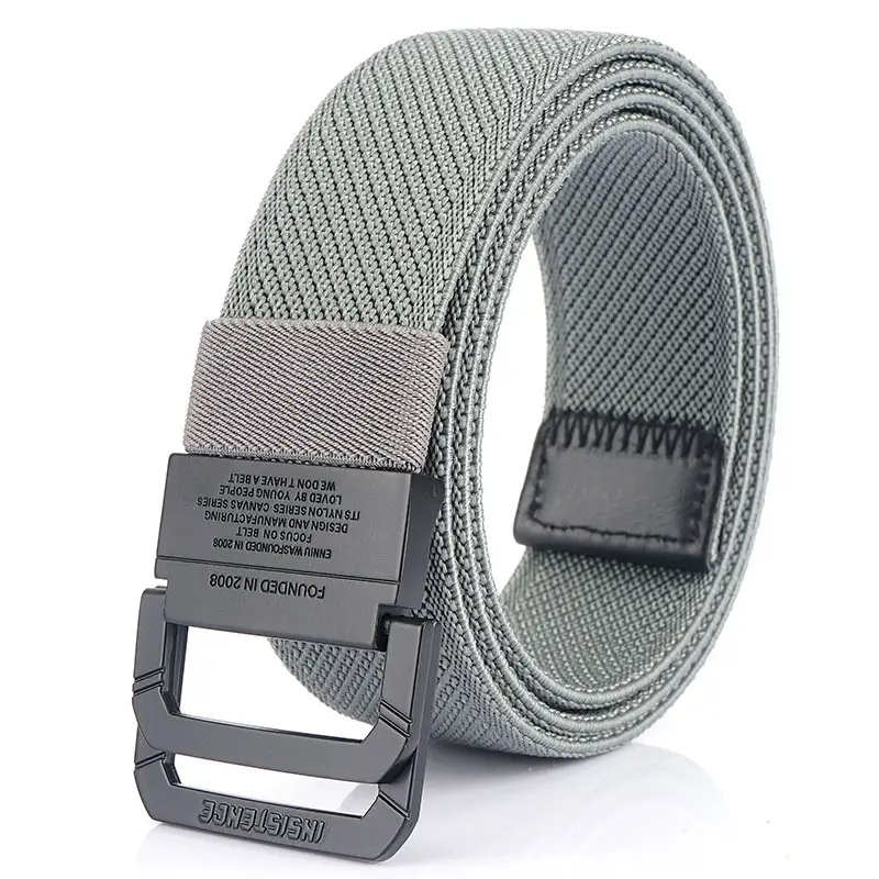 Men's Canvas Woven Belt Black Brown 120mm - Image 6