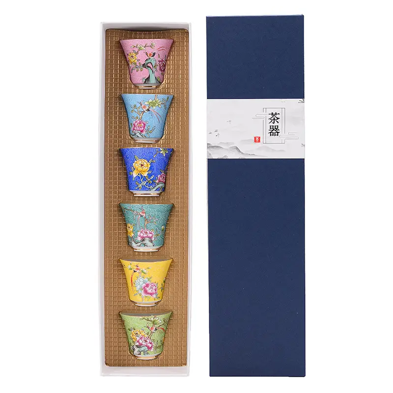 Hand-painted Ceramic Tea Cup with Floral Design - Image 13